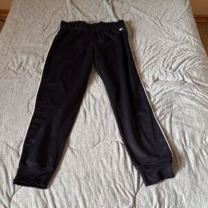 Athletic Works Kids Black Joggers with White Stripe